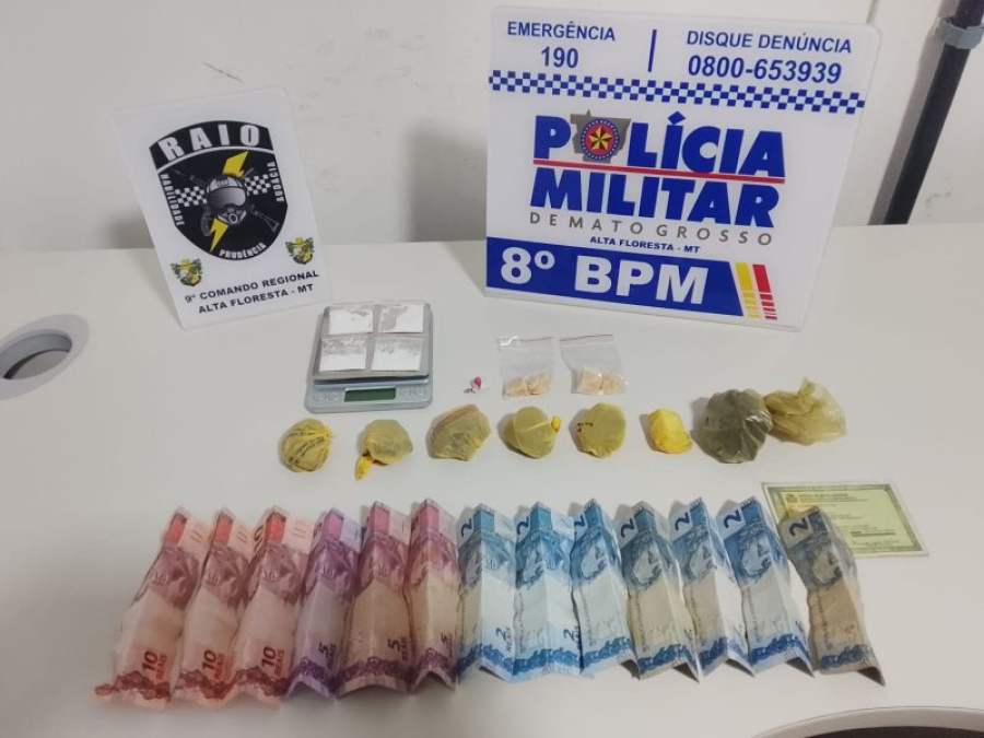 Menor é apreendido com drogas e material escondido em residência em Alta Floresta